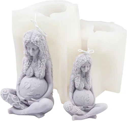 Miniatura 19 de Moldes de silicona para velas (paquete de 2 velas de erizo)