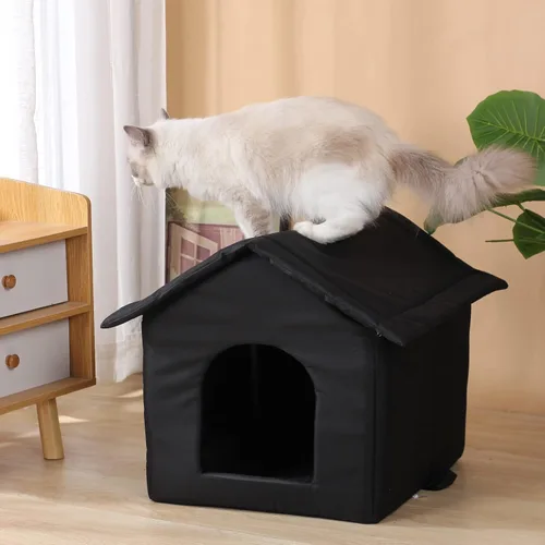 Miniatura 4 de Casa de Gatos al Aire Libre Casa de Gatos para Uso en Interiores y Exteriores - Refugio Impermeable para Gatos, Perros y Animales Ferles