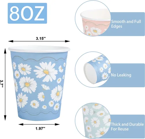 Miniatura 2 de Lamosi Paquete de 400 tazas de papel de 8 onzas, tazas de café desechables para oficina, fiesta, hogar, viaje, tazas de café de papel de 8 onzas