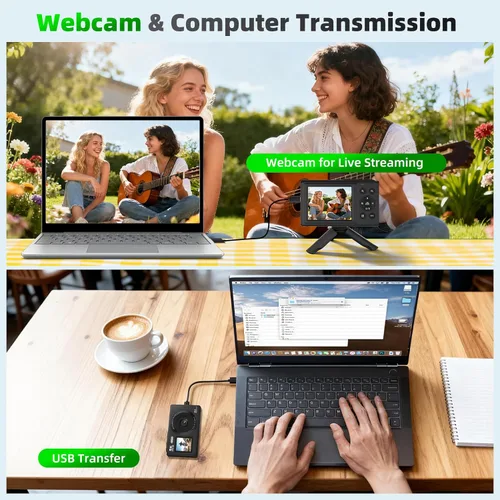 Miniatura 6 de Cámaras digitales de 5K 80MP para fotografía con pantalla dual, cámara de enfoque automático para vlogging para YouTube, cámara compacta de apuntar
