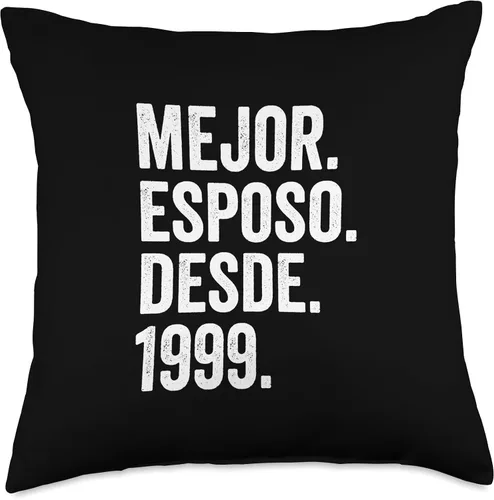 Miniatura 4 de Mejor Esposo Desde 1999 25 aniversario de bodas 25 años Throw Pillow