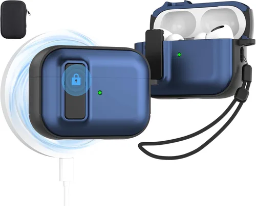 Miniatura 25 de Valkit Funda protectora resistente 2 en 1 para Airpods, a prueba de golpes, funda de Air Pod 2 para hombres y mujeres, con llavero para iPod Skin