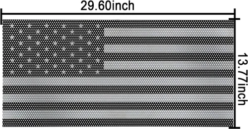 Miniatura 6 de Hooke Road Inserto de rejilla frontal de malla para Jeep Gladiator JT/Jeep Wrangler JL 2018 2019 2020 2021 2022 2023 2024 2025 – Bandera de Estados