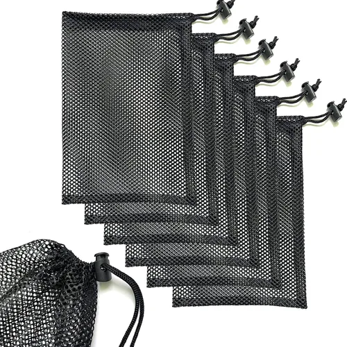 Miniatura 11 de SAEBEL Bolsas de malla con cordón duradero para pelota de golf, pickleball, tenis, béisbol, gimnasio, equipo de natación