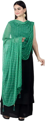 Miniatura 10 de Chandrakala Chal Dupatta de gasa para mujer, chal envolvente Chunni, beige (D191-P)