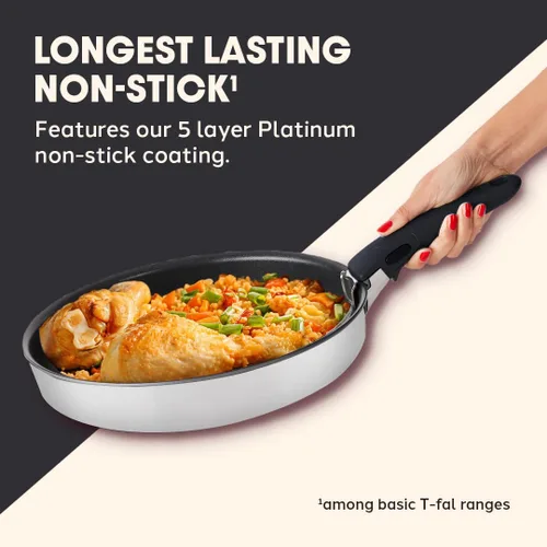 Miniatura 4 de T-fal Ingenio Expertise - Juego de utensilios de cocina de acero inoxidable de 13 piezas, inducción, apilables, juego de ollas y sartenes, RV