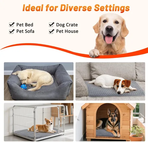 Miniatura 2 de Almohadilla térmica para gatos, cama climatizada impermeable para perros y gatos con temperatura y temporizador ajustables, alfombrilla eléctrica
