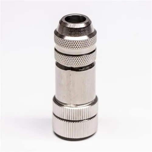Miniatura 4 de Elecbee 5 unids Profibus M12 A Código Campo Cable Conector 4 Pin hembra Asamblea Enchufe Shiled para 22AWG 0.34mm² Cable