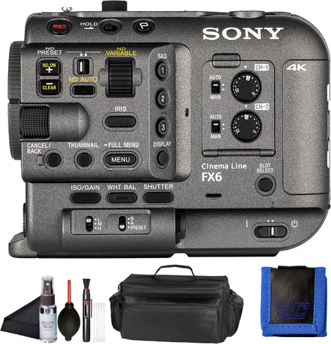 Sony Cuerpo de cámara de línea de cine de fotograma completo FX6 (ILME-FX6V) – Sensor Exmor R de 10.2 MP | Preparado para producción profesional |