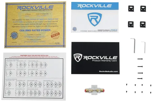 Miniatura 8 de Rockville Atom 8B 3500W Peak/880W RMS Amplificador marino de 8 canales, Bluetooth con emparejamiento automático, cruce ajustable, pantalla