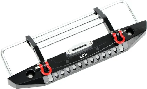 Miniatura 4 de LCX Racing 1/10th RC Crawler Car Metal Bull Push Bar Parachoques delantero para TRX4 TRX-4 Axial SCX10 II 90046 Redcat Gen8 Scout II