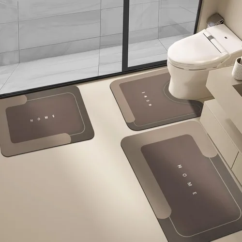 Miniatura 25 de Housego Tapete mágico de baño absorbente, alfombra de secado rápido, tapete mágico de baño antideslizante, alfombra de piso con respaldo de goma