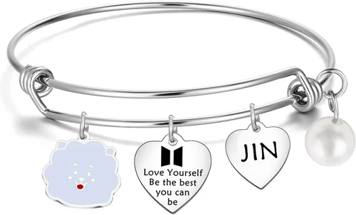 CWXLGH Kpop Army Gifts Love Yourself Be The Best You Can Be Bracelet Inspirational Gift Star Lover Jewelry Star Fans Gift Music Lover Gifts