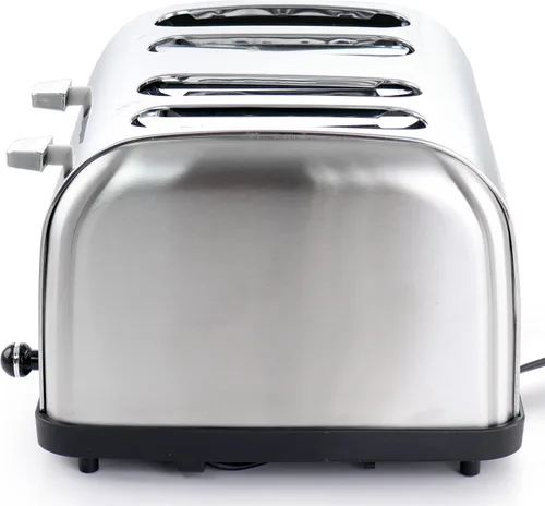 Miniatura 3 de MegaChef Tostadora de ranura ancha de 4 rebanadas con tostado variable en plata