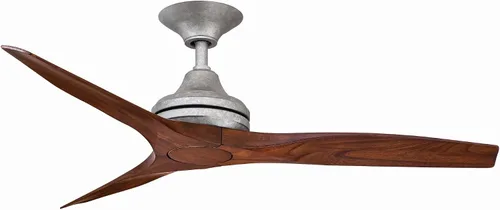 Miniatura 38 de Fanimation Spitfire - Ventilador de techo de 3 aspas, 12 pulgadas de alto y 48 pulgadas de ancho, acabado negro, color hoja de madera de whisky