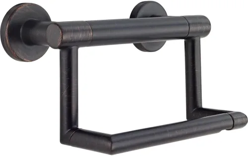 Miniatura 8 de Delta Faucet 41550-CZ Soporte de papel higiénico contemporáneo/barra auxiliar, bronce champán
