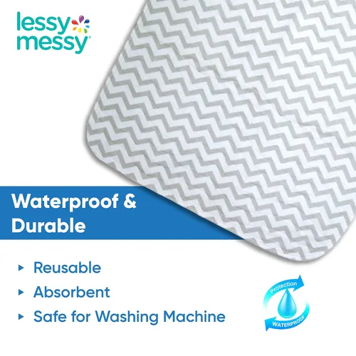 Miniatura 4 de Cambiador de pañales portátil – Cambiador de viaje impermeable extra grande Lavable a máquina y apto para secadora Cambiador de bebé lavable