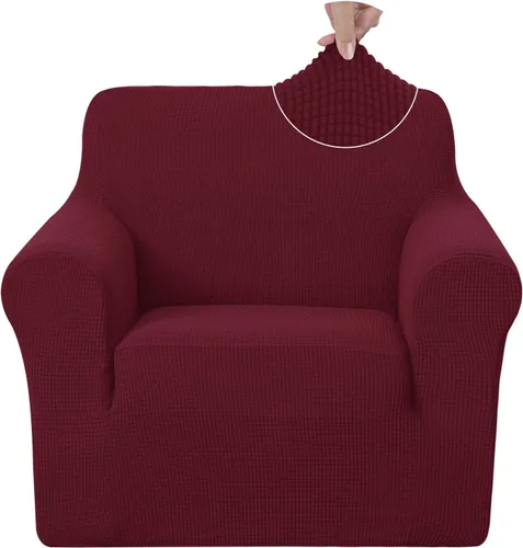 Miniatura 59 de U-NICE HOME Funda elástica para sofá, lavable, protector de muebles para sofá de 3 cojines, apta para mascotas (sofá, gris)