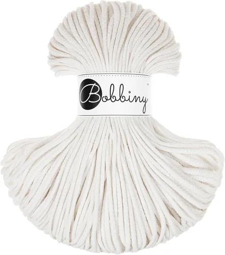 Miniatura 28 de Bobbiny Cordón de macramé trenzado junior de 0.118 in (aguamarina), 108 yardas/330 pies