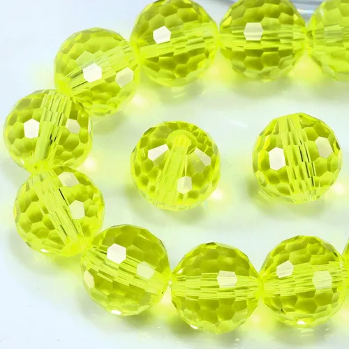 Miniatura 35 de Dowarm 150 PIEZAS Cuentas de cristal de vidrio redondas de 6 mm para hacer joyas, cuentas facetadas de cristal rondelle espaciadoras de color azul