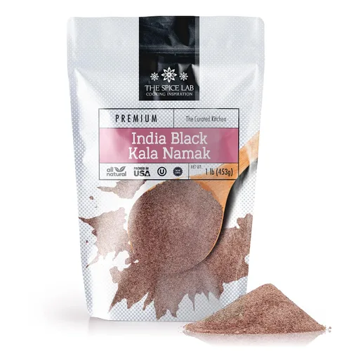 Miniatura 9 de The Spice Lab Kala Namak Sal negra – Sal india del Himalaya en tarro francés – Condimento puro vegano Kala Namak para revueltas de tofu – Sabor