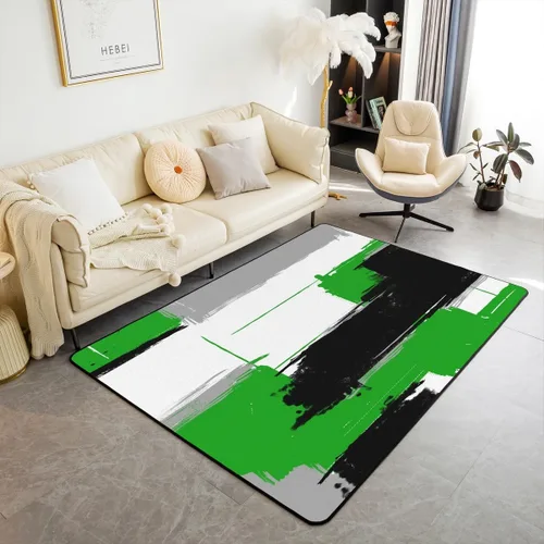 Miniatura 25 de Feelyou Tapete de interior de arte abstracto para niños y niñas, alfombra geométrica de 3 x 5 pulgadas, ultra suave, retro, circular, geométrica