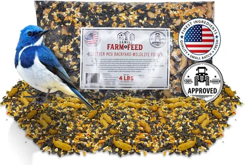 Miniatura 11 de Cuatro estaciones Mezcla de campo Alimento clásico para aves silvestres Pájaro cantor del patio trasero 4 libras Mezcla (Country Mix)