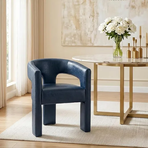 Miniatura 14 de Modernas sillas de comedor, silla de sherpa tapizada de terciopelo con respaldo, silla de tocador Boucle ensamblada cómoda para cocina, comedor