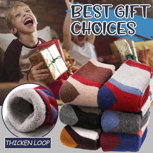 Miniatura 5 de EBMORE - Calcetines de lana merino para niños para niños pequeños, niños y niñas, térmicos, cálidos, gruesos, para senderismo, invierno, calcetines