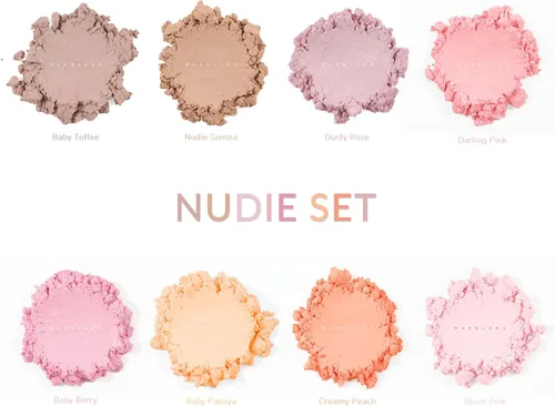Miniatura 2 de MARBLERS Juego de colorantes en polvo de mica seguros para labios [Nudie 8 colores] Cosmético Pigmento de resina epoxi Tinte No tóxico