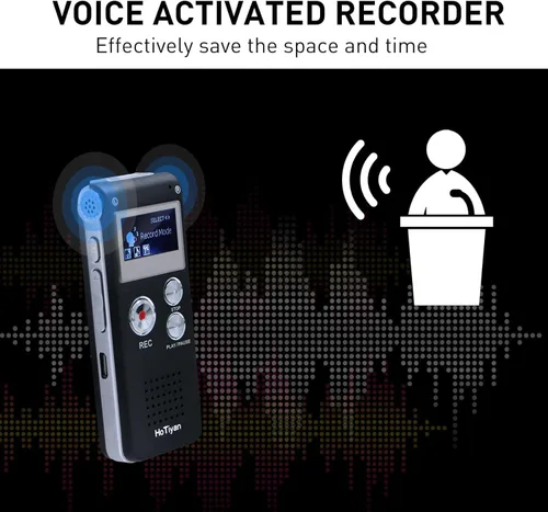 Miniatura 3 de Grabadora de voz digital Grabación de audio - Grabadora de audio de 64 GB con reproducción Grabadora activada por voz para conferencias, reuniones