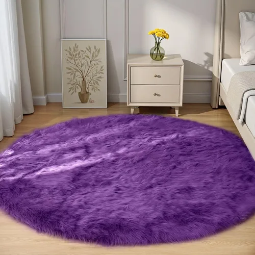 Miniatura 45 de Goolela Alfombra esponjosa de piel sintética de oveja sintética de 4 x 6 pies, color gris, para dormitorio, mesita de noche, alfombra suave de felpa