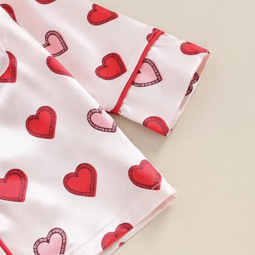 Miniatura 11 de Conjunto de pijama de manga larga con botones para niña pequeña, conjunto de ropa de dormir