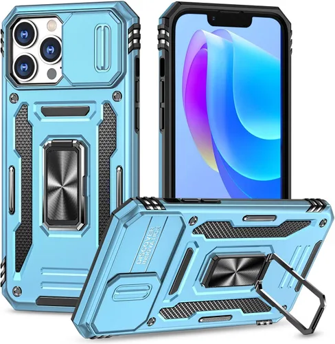 Miniatura 44 de Funda para iPhone 13 Pro con funda para cámara, con soporte de anillo para soporte, con función de montaje magnético para automóvil, para iPhone 13