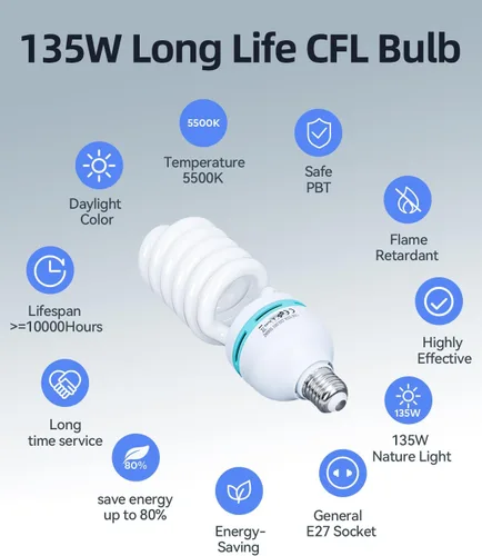 Miniatura 2 de Kit de Iluminación Softbox Skytex de 2 Unidades, Caja Suave de 20x28 pulgadas Bombilla CFL E27 de 135W 5500K Iluminación Continua para Fotografía