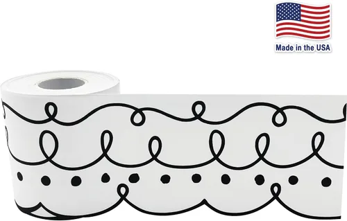 Miniatura 2 de Teacher Created Resources Squiggles and Dots - Borde enrollado troquelado (TCR8914)