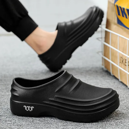 Miniatura 3 de ZSpzx Zapatos de chef para hombres y mujeres, zapatos de chef antideslizantes, resistentes al aceite, zuecos para mujer, zapatos de trabajo, zapatos