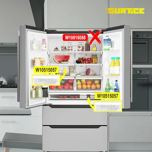 Miniatura 2 de 1 luz LED W10515057 compatible con Whirlpool Kenmore Maytag Freezer Refrigerador, reemplaza WPW10515057, W10522611, W10465957, AP6022533 PS11755866