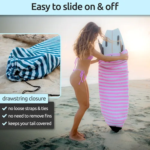 Miniatura 5 de Funda de calcetín para tabla de surf y funda para tabla de paddleboard Surf Squared - Bolsa protectora elástica ligera para tabla de surf - Negro