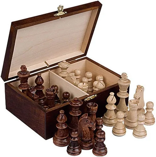 Miniatura 2 de Caja de almacenamiento de madera/estuche para piezas de ajedrez de tamaño estándar - Ajedrez no incluidos