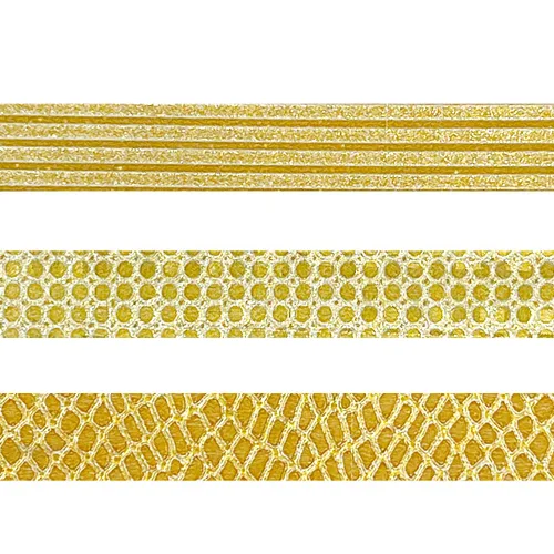 Miniatura 3 de allydrew Cintas adhesivas Washi con purpurina y brillo (juego de 3), estampado dorado brillante y serpiente Estampado De Serpiente Y Brillo Dorado