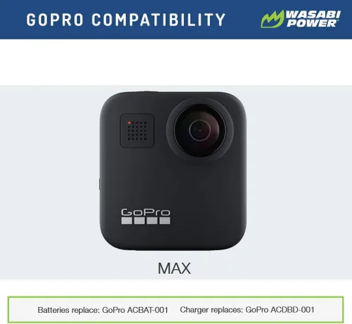 Miniatura 2 de Wasabi Power Repuesto para batería MAX (paquete de 2) y ACBAT-001 (totalmente compatible)