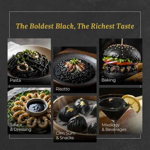 Miniatura 4 de Tinta de calamar Black Hut para cocinar, pasta de tinta de calamar, colorante negro para alimentos, calamares de tinta para fideos de arroz, pizza