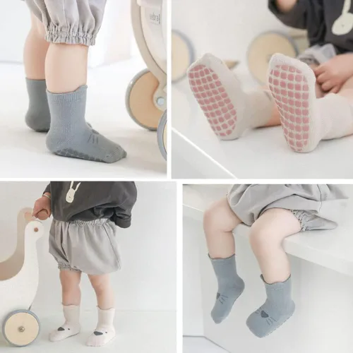 Miniatura 5 de SUITBOY Baby Girls Socks Toddlers Ruffle Socks Frilly Socks for Toddler Girls Baby Nonslip Cotton Socks with Grips