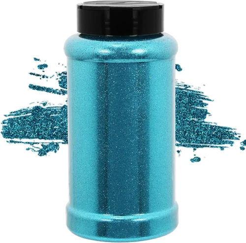 Miniatura 47 de TORC Purpurina fina roja de 1 libra y 16 onzas de purpurina en polvo para vasos, resina para manualidades, slime, cosméticos, pintura de uñas, Rojo