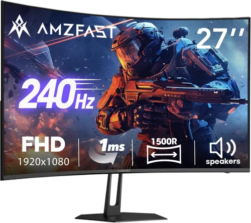 Miniatura 22 de Amzfast Monitor curvo de 34 pulgadas 200Hz UWQHD (3440x1440) Monitor de juegos, 1ms G-SYNC compatible, 1500R, PIP/PBP, 131% sRGB