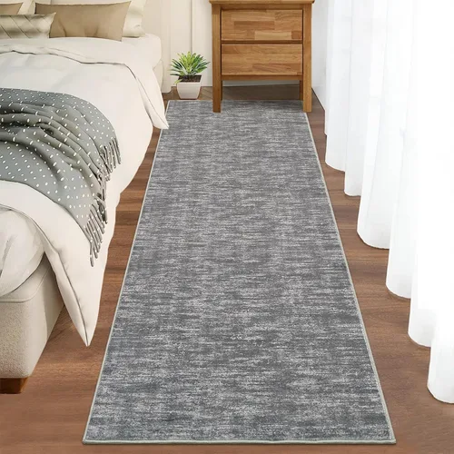Miniatura 2 de RUGSREAL Alfombra lavable a máquina de 2 x 8 pies, para pasillo, entrada, contemporánea, color liso, alfombra de pasillo moderna para interiores