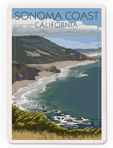 Miniatura 3 de Lantern Press Sonoma Coast, California, Coast Scene (52 cartas de juego, baraja de cartas de tamaño póquer con comodines)