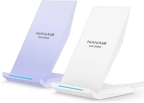 Miniatura 8 de Cargador inalámbrico rápido, [2 unidades] Soporte de carga inalámbrico certificado NANAMI Qi compatible con iPhone 17/17 Air/17 Pro/17 Pro