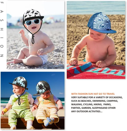 Miniatura 6 de Sombrero de béisbol para niños, sombrero de protección solar para niños pequeños, sombreros de algodón, sombrero de sol para bebés, niñas y niños